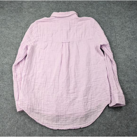 Rails Ellis Button Up Shirt Womens Small Purple Gauze Lightweight Coastal Preppy - Picture 2 of 6